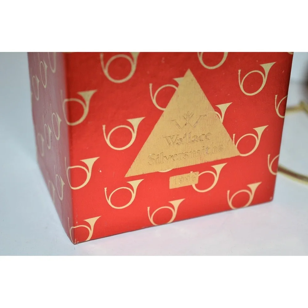 Wallace Sleigh Bell 1996 Silver Plate Christmas Ornament in box Vtg